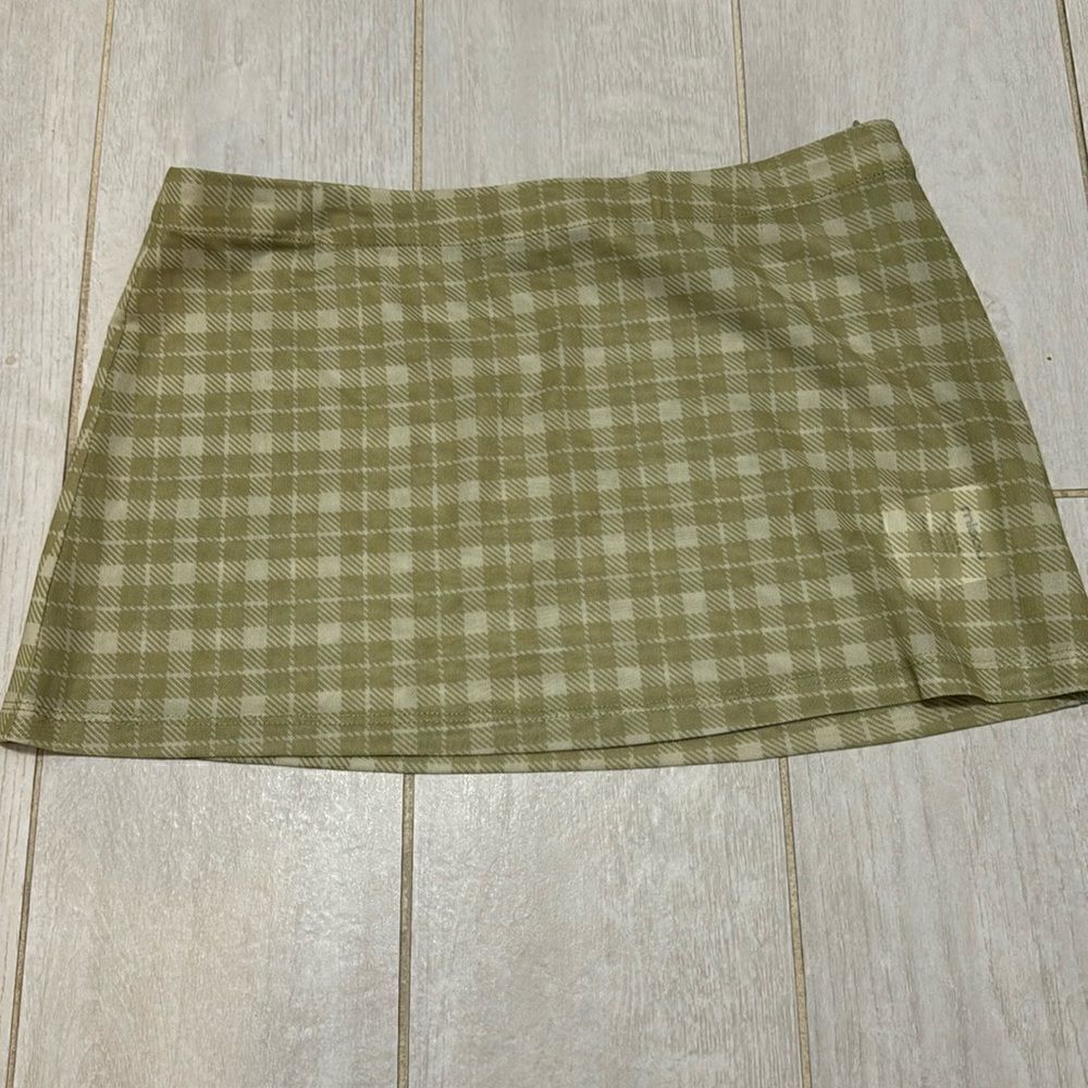 Miaou XS New Check green skirt